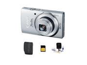Canon PowerShot ELPH 150 IS ELPH Digital Camera, Silver With basic Bundle