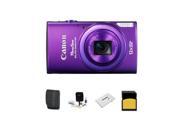 Canon PowerShot ELPH 340 HS Digital Camera, Purple With Accessory Kit #9350B001A