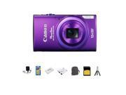 Canon PowerShot ELPH 340 HS Digital Camera, Purple With Upgrade Accessory Kit