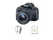 Canon SL1 Black w/EF-S 18-55mm f/3.5-5.6 IS Lens, Bundle w/16GB Card, Case