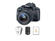 Canon SL1 Black w/18-55mm Lens, Bundle w/55-250mm Lens, 16GB Card, Camera Case