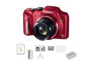 Canon PowerShot SX170 IS Digital Camera Red with Accessory Kit B #8676B001 B