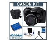 Canon PowerShot SX500 IS Camera, Bundle w/Jr.Flex TRipod,Holster,48b Card,More