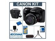 Canon PowerShot SX500 Camera,Bundle w/JrFlex Tripod,Holster,Reader,4gbCard,More