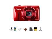 Canon PowerShot SX600 HS Digital Camera RED With Upgrade Accessory Bundle