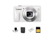 Canon PowerShot SX600 HS Digital Camera WHITE With Accessory Bundle #9341B001 A