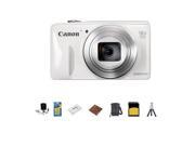 Canon PowerShot SX600 HS Digital Camera WHITE With Upgrade Accessory Bundle