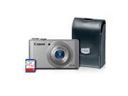 Canon PowerShot S110 Digital Camera Kit -Silver- BUNDLE w/8GB SD & Leather Case
