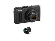 Nikon Coolpix A Digital Camera, Black, Bundle w/Nikon DF-CP1 Optical Viewfinder