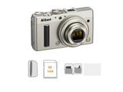 Nikon Coolpix A Digital Camera Silver, With Basic Accessory Kit #26424 A