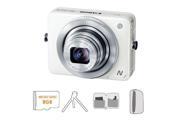 Canon PowerShot N Digital Camera, 12.1 Megapixel White With Basic Accessory Kit