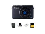 Canon PowerShot N100 Digital Camera, 12.1MP, BLack with Basic Bundle #9168B001 A
