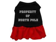 Property Of North Pole Dog Dress - Black With Red/extra Small