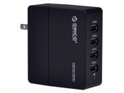 ORICO 4 Ports 31 Watts AC USB Wall Charger With for iPhone,iPad,Cell Phone,Tablet PC and USB Digital Device (2 x 2.1A & 2 x 1A)