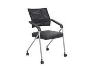 Boss Office Products Boss Black Mesh Training Chair B1806P BK 2