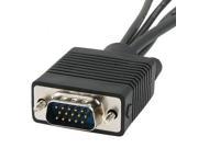 Topwin New VGA to S Video 3 RCA AV Adapter Converter Cable PC TV Black