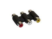 Topwin RCA adapter 3 RCA AV Audio Video Coupler Female to Female Adapter connector 3 RCA Jacks to 3 RCA