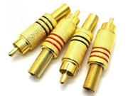 Topwin 2 Pieces Golden Plated AV RCA Male Connector to Coaxial Cable