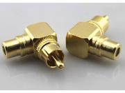 Topwin Right Angle RCA Adaptor Male to Female Connector Joint 90 Degrees