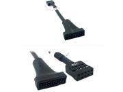 Topwin USB 2.0 9 Pin Motherboard Female to USB 3.0 20 Pin Housing Male Adapter Cable