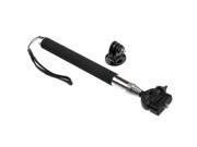 New Floureon Extendable Telescopic Handheld Pole Arm Monopod Black with Tripod Adapter for Gopro HD Hero 3/2/1 Digital Camera