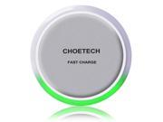CHOETECH QI Fast Charge Wireless Charging Pad (with Smart Lighting Sensor) for Samsung Galaxy S7, S7 Edge, Note 5, Note 7, S6 Edge+ and Other Qi Enabled Mobile