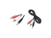 6 ft Mini 3.5mm Stero Cable Male to 2 RCA Male Adapter Single Individual