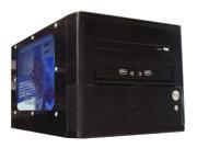 Black Ark Mini ITX Case w 300W Power Supply and 80mm Blue LED Fan PI 01