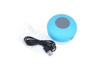 Mini Wireless Bluetooth Speaker Handsfree Mic Suction Shower Car Waterproof Blue