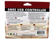 2x USB TO PC MAC 9FT SNES RETRO GAMEPAD CONTROLLERS FOR SUPER NINTENDO GAMES NIB