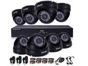 ZOSI 8CH CCTV System Kit 2CH D1 6CH CIF Recording Home Security DVR with 8PCS 960H 1000TVL High Defination 24IR Indoor Day Night Color CMOS Cameras 65ft Night