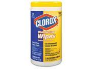 CLOROX 15948 Disinfecting Wipes White Lemon