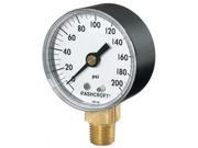 ASHCROFT 1005PH Gauge,Pressure,0-100 psi,Polycarbonate