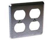 Hubbel Raco 0873 4 in Square 2 Duplex Receptacles Box Cover