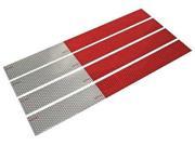 REESE 73886 Reflective Strips White Red Rectangle