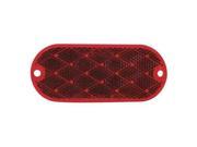 PETERSON B480R Reflector Oval Red Oval 4 3 8 in. dia.