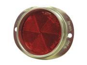PETERSON B460R Reflector Oval Red Round 2 1 2 in. dia.