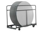 Round Folding Table Cart Holds 10 Tables HRTT1BLK01