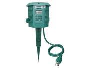 POWER FIRST 21RJ27 Outdoor Yard Stake 6 Outlet 120V