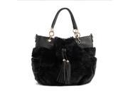 Winter Fashion bag plush the chain tassel bucket women s handbag bag LY R01