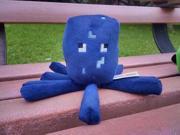Minecraft Toys Genuine JJ Dolls Stuffed Plush Toys Minecraft Squid Plush Toys Blue 16CM Christmas Gifts