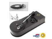 EC008B USB Portable Mini Phonograph Turntable Vinyl Audio Player Support Turntable Convert LP Record to CD MP3