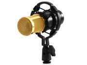 BM 800 Condenser Sound Recording Microphone Wired Microphone with Shock Mount for Radio Braodcasting