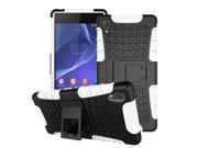 Luxury Hybrid Rugged Armor Hard Cover Heavy Duty Stand Design Tire Shell Case for Sony Xperia Z2 L50W D6502 D650 D6503