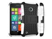 Hybrid TPU Hard Shockproof 2 in 1 with Stand Function Tire Pattern Cover Cases for Nokia Lumia 530