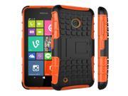 Hybrid TPU Hard Shockproof 2 in 1 with Stand Function Tire Pattern Cover Cases for Nokia Lumia 530
