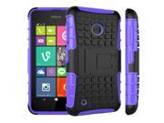 Hybrid TPU Hard Shockproof 2 in 1 with Stand Function Tire Pattern Cover Cases for Nokia Lumia 530