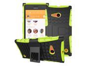 Kickstand Case Heavy Duty Armor Shockproof Hybird Hard Soft Rugged Rubber Cover for Nokia Lumia 735 730