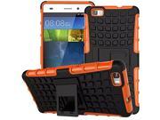 Shockproof Heavy Duty Combo Hybrid Rugged Dual Layer Grip Cover with Kickstand for HuaWei P8 Lite