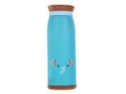 350ML Cute Animal Stainless Steel Vacuum Cup Portable Thermos Cup for Baby Kids Water Bottle Blue